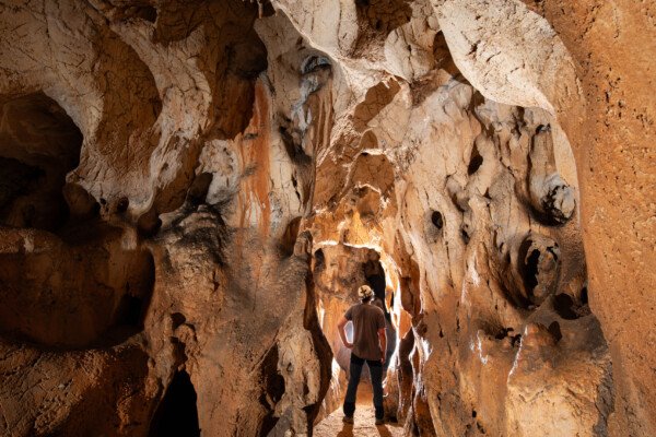 La galerie des perles. (Grotte des Fées, Ardèche)