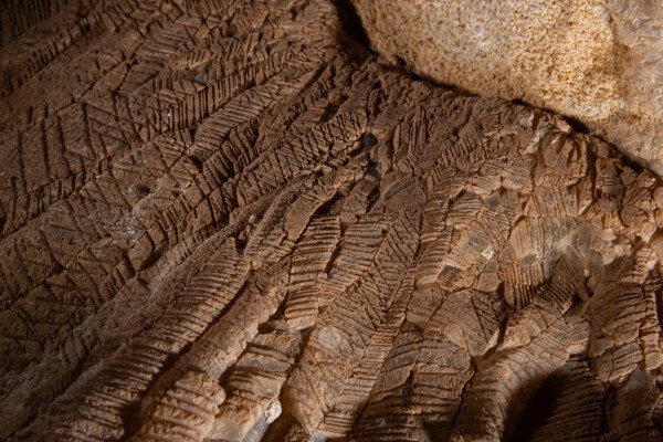 Surprenante forme de cristallisation (hydrothermale, Grotte des Maquisards, Ardèche)