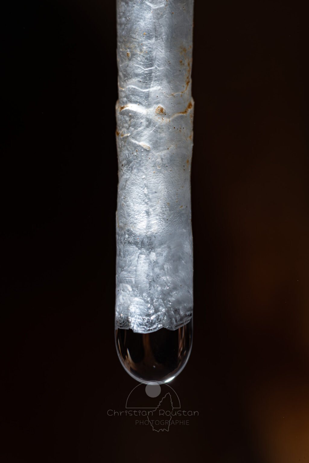 Les fines parois de la fistuleuse (Spéléothème, Grotte du Philosophe, Gard)