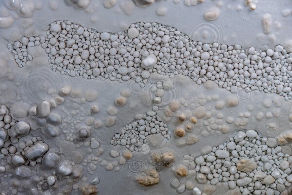 Le sol avec une profusion de perles (Réseau des perles, Sud France, Pisolithes)
