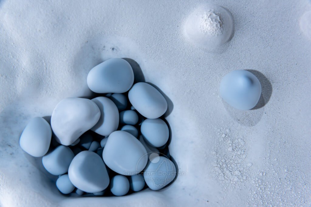 Petit nid de perles bleues (Réseau des perles, Sud France, Pisolithes)