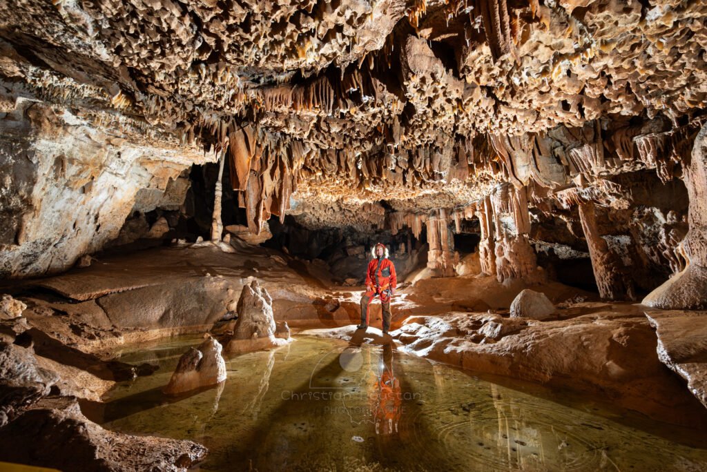 (Spéléo, Grotte du Ranc Chabrier, Gard)